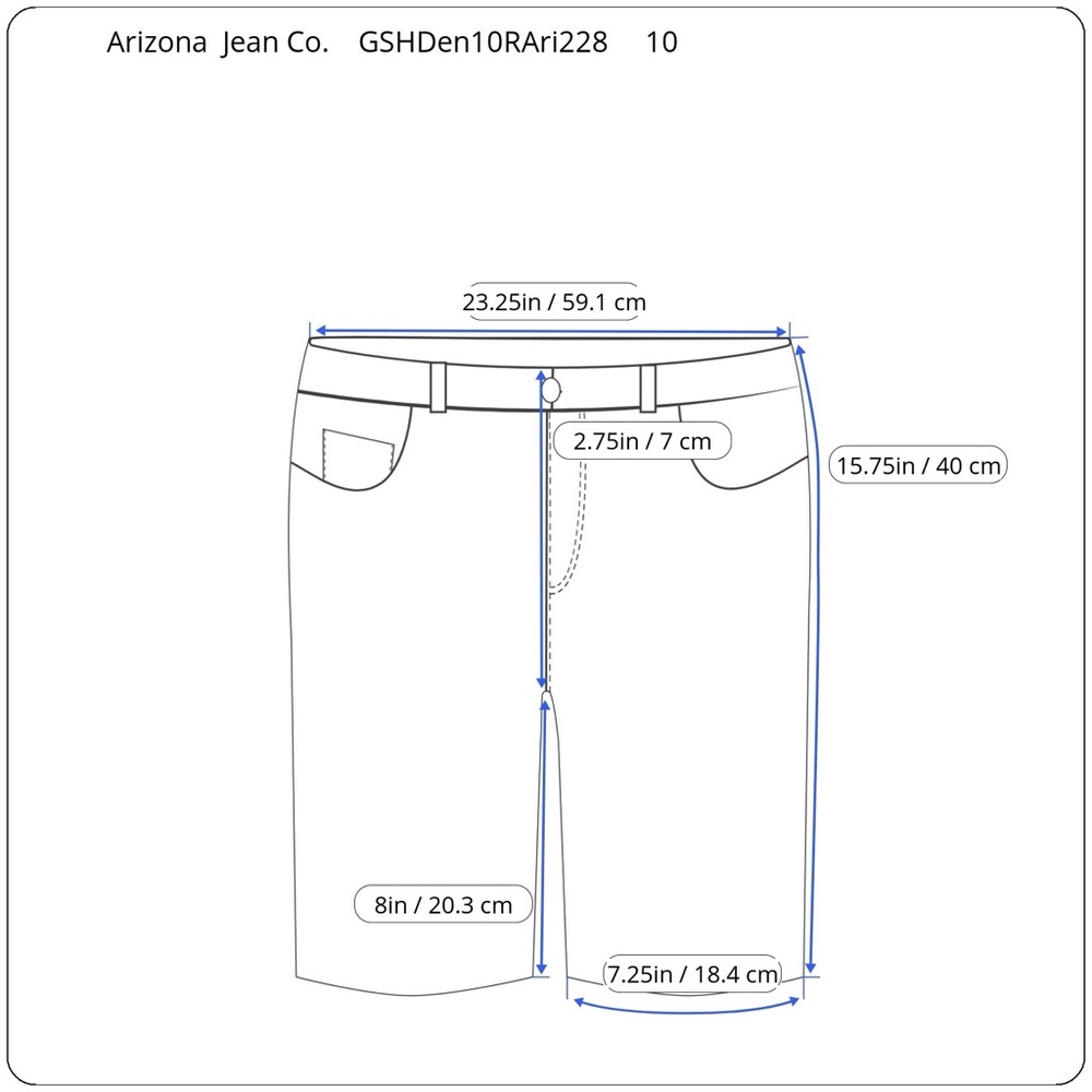Arizona Jean Co. Girls Bermuda Style Denim Shorts - Picture 7 of 7